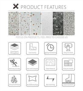 Revêtement de sol de <span class=keywords><strong>terrasse</strong></span> de style moderne, pierre de terrazzo artificielle, carrelage de sol en terrazzo 600x600mm 800x800, fourniture pour projet en Australie. TTB213 - Product Image 4
