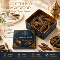 Boîte en étain personnalisée, emballage cadeau haut de gamme pour Bakhoor, conteneur réutilisable pour encens Oud, bois aromatique et cadeaux du Moyen-Orient