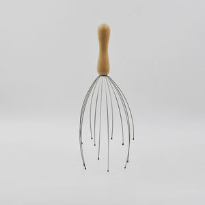 Holzgriff Tragbares Hand-Kopfhaut-Kopf massage gerät Kopfhaar-Kratz massage - Product Image 1