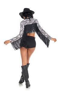 Disfraces de <span class=keywords><strong>vaquera</strong></span> occidental para mujer adulta de Halloween Disfraces de escenario de actuación de Jazz de mezclilla - Product Image 6