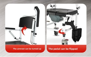 Chaise d'aisance de sécurité pour salle de bain, siège de toilette surélevé avec accoudoir - Product Image 6