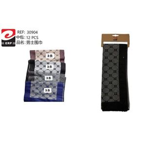 Sciarpa da uomo, confezione da 12 pezzi, accessori invernali caldi in maglia per sport all'aria aperta - Product Image 1