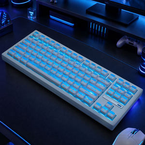 <span class=keywords><strong>Clavier</strong></span> mécanique Zornher ZH870 Spaceman Blue avec rétroéclairage RGB, structure Gasket, <span class=keywords><strong>clavier</strong></span> de jeu tri-mode pour le bureau - Product Image 4