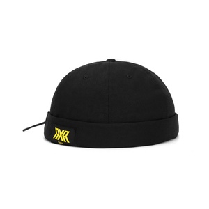 Brand Trendy Vintage Cotton Adjustable Elastic Docker <b>Beanie</b> Beret <b>Hats</b> Custom Black Skull Brimless Cap for Women <b>Men</b> - Product Image 4