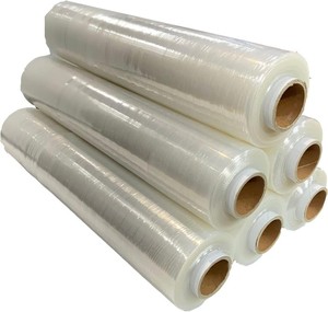 High Stretch LLDPE Pallet Wrap <strong>Roll</strong> 20 Micron Puncture-Resistant Industrial <strong>Plastic</strong> Film for Logistic Bulk Supply - Product Image 1