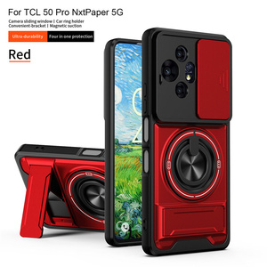 Custodie scorrevoli per fotocamera per <span class=keywords><strong>TCL</strong></span> 60 50 Pro NxtPaper 5G 60R 605 LE <span class=keywords><strong>SE</strong></span> 505 509A XL 360 ° Supporto Magnetico Girevole per Anello, <span class=keywords><strong>Cover</strong></span> Antiurto - Product Image 1