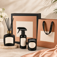 Ensemble cadeau personnalisé de diffuseur de parfum à trois pièces, bougie et spray d'ambiance