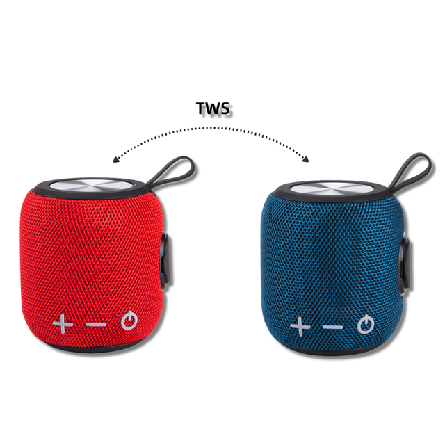 Custom Logo 5W Battery Powered Wireless Bluetooth Speaker Portable Outdoor Audio Player Fabric Subwoofer with TF Memory Card