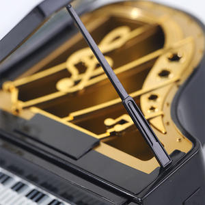 1:12 लघु सिमुलेशन गुड़िया घर भव्य पियानो फर्नीचर शिल्प गहने पियानो मॉडल - Product Image 4