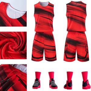Werkseitig angepasste hochwertige Herren-Basketball trikots Schnelle schweiß absorbierende Basketball trikots Basketball uniformen - Product Image 3
