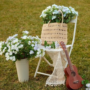 Bouquet de fleurs artificielles en soie, jasmin blanc, pour la maison, les mariages et les décorations extérieures - Product Image 2