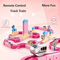 Ensemble de Jouets de Construction Créatifs 3D pour Enfants : Puzzle Anti-gravité, Blocs Sensoriels à Assembler, Train Télécommandé sur Rail