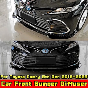 For Toyota Camry 8th Gen 2018-2023 Body Kit Front Bumper <b>Splitter</b> Carbon Fiber Look Sport Style Bumper Guard Car Accessories - Product Image 1