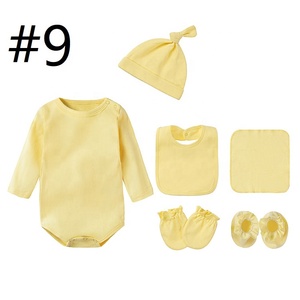 <span class=keywords><strong>Ropa</strong></span> de algodón para bebés, mameluco triangular de manga larga para niñas, <span class=keywords><strong>ropa</strong></span> para niñas de 0 a 3 meses, conjunto de manoplas <span class=keywords><strong>y</strong></span> bufandas para niñas - Product Image 4