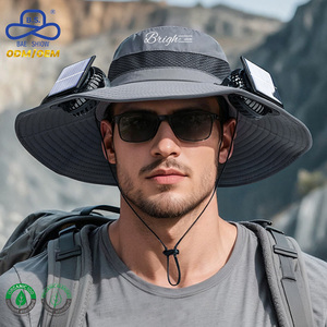 Casquette Bob Respirante avec Ventilateur Solaire Intégré pour Pêcheurs, Protection Solaire Personnalisable avec Logo, Idéale pour l'Extérieur - Product Image 2