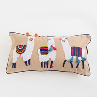Housse de coussin décorative en coton brodé style bohème vintage pour canapé et lit, série NLS