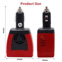 Inversor de corriente para coche de 150W USB DC 12V a AC 220V 110V para encendedor de cigarrillos 12-24V Compatibilidad de voltaje