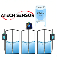 Transmetteur de niveau d'eau sans fil submersible Atech avec écran LED, détection longue distance, compatible smartphone, application Tuya, 0-200m