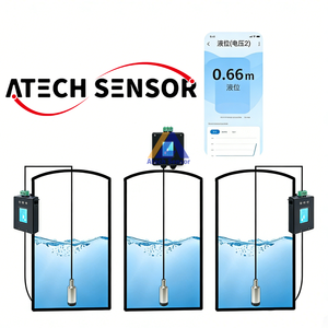 Transmetteur de niveau d'eau sans fil submersible pour smartphone, détection à longue <span class=keywords><strong>distance</strong></span>, affichage LED sur panneau solaire Atech - Product Image 4