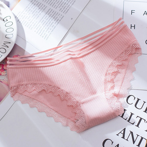 กางเกงในผู้หญิงราคาโรงงานขายส่ง ราคาถูกกว่า แบบเซ็กซี่ เอวกลาง ผ้าลูกไม้ ไร้รอยต่อ - Product Image 5