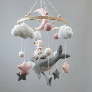Vente en gros ins mobile <span class=keywords><strong>pour</strong></span> bébé nouveau-né baleine oie océan lit mobile dans le berceau design personnalisé mobile <span class=keywords><strong>pour</strong></span> bébé en <span class=keywords><strong>feutre</strong></span> décoratif neutre - Product Image 3