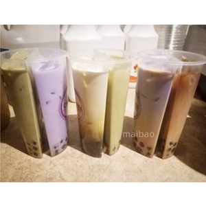 Gobelet en plastique à double compartiment personnalisé transparent de 18, 22, 24 oz, gobelet jetable pour jus, boisson froide, thé au lait à bulles, gobelets jumeaux à partager - Product Image 3