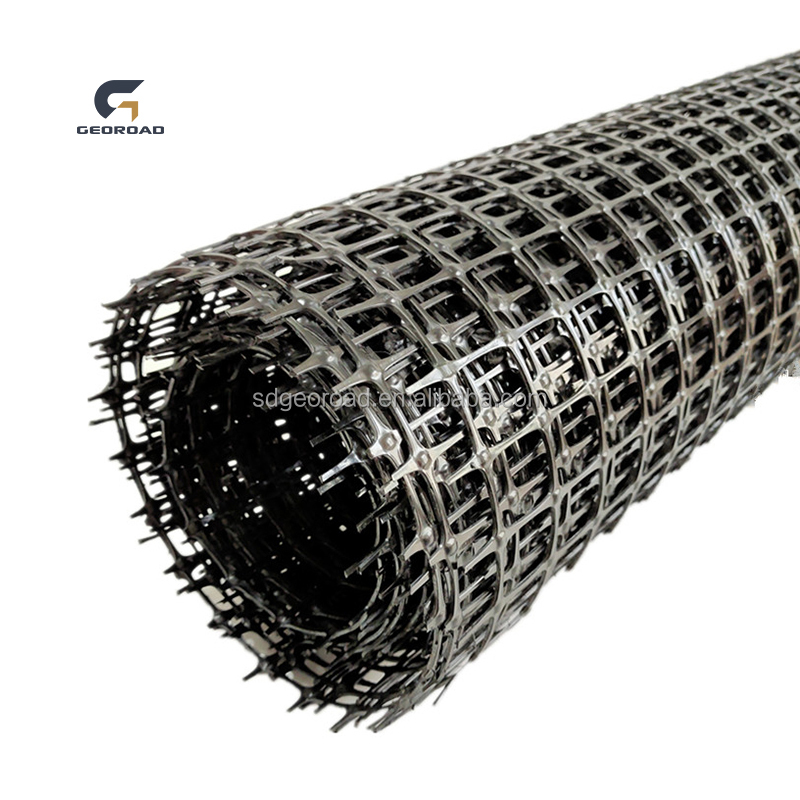 PP Biaxial Geogrid 15kN 20kN 30kN 40kN 50kN for Driveway and Railways Road Highway Construction