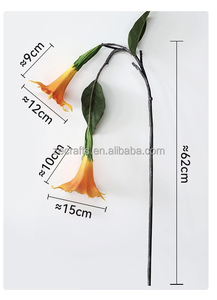 Flor Artificial de Datura <span class=keywords><strong>Stramonium</strong></span> de Alta Calidad, Tacto Realista, 62 cm, 2 Cabezas, Decoración para el Hogar y Bodas - Product Image 5