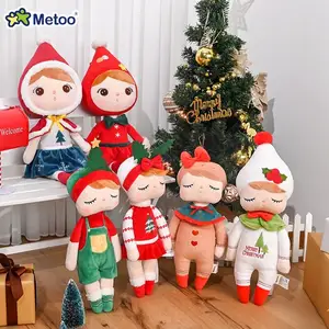Metoo-muñecos de peluche para niñas, muñecos Kawaii de Navidad Angela para niños, regalo de cumpleaños