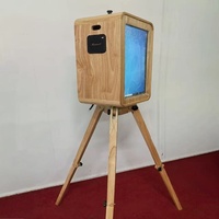 Photomaton à écran tactile capacitif de 15,6 pouces avec impression instantanée, capacité de 15 personnes, boîtier en aluminium pour smartphones, appareils photo reflex, mariages et fêtes