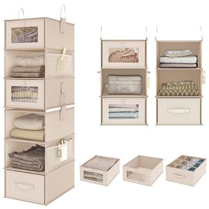 Hanging Drawer Organizer Closet Storage Frame Folder <b>Shelf</b> <b>Shelves</b> Folders <b>Hooks</b> Closets Cloth Compact - Product Image 1