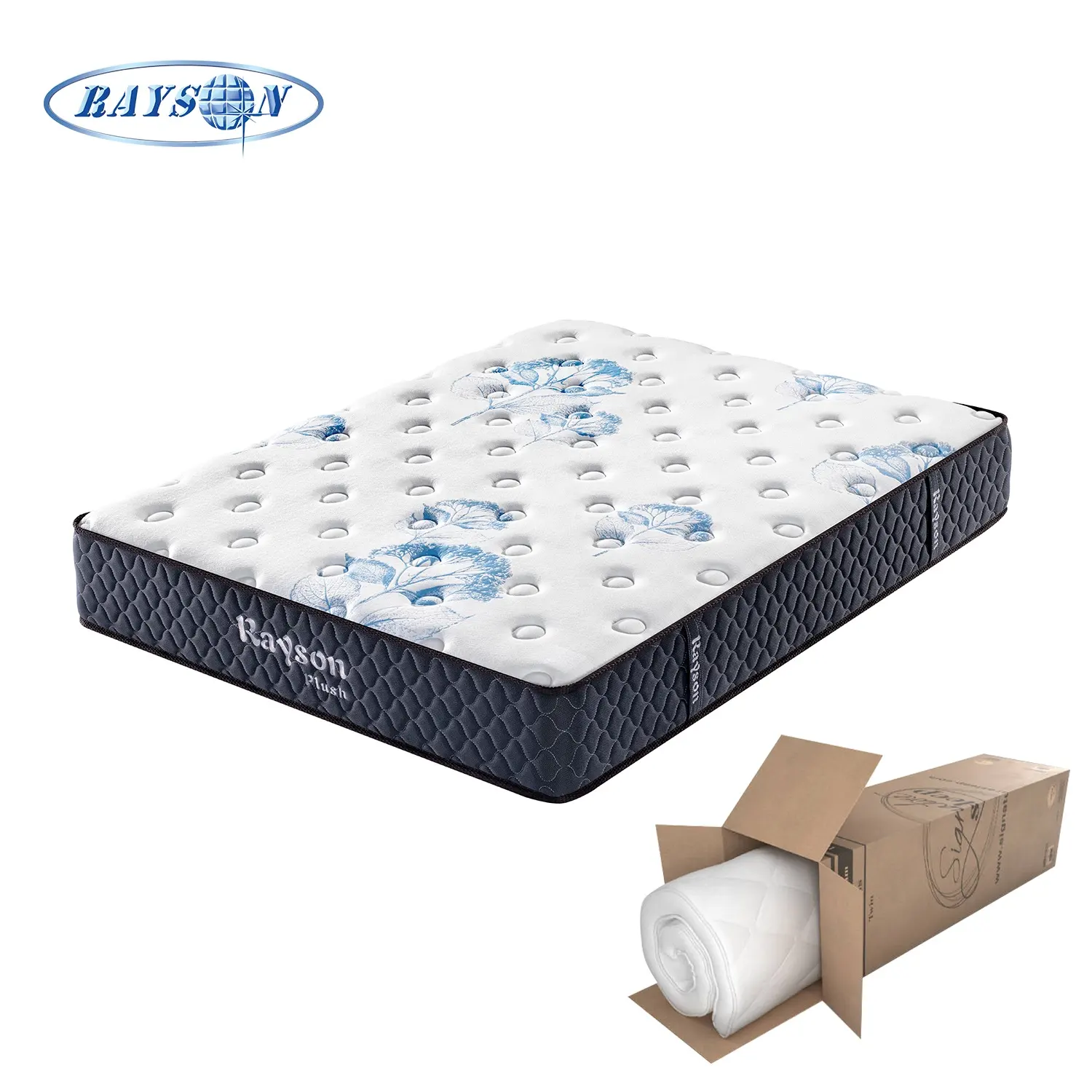 Wow!! Rayson Anti-Milben-Baumwolle Memory Foam Matratze Enge Top Pocket Coil King Size Bett matratze
