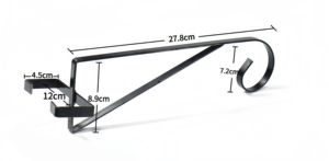 2pcs Eco-Friendly Black Durable Powder Coated Metal Garden Hanging Basket <strong>Brackets</strong> <strong>for</strong> <strong>Concrete</strong> Fence <strong>Posts</strong> Home - Product Image 3