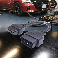AOTAI Câble d'extension OBD2 complet 16 broches Scanner de diagnostic 12V pour analyseur de moteur de voiture avec écran LCD mâle à femelle
