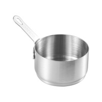 Coupelle à sauce en acier inoxydable poli épaissi avec poignée, pour usage commercial, idéale pour le steak, le ketchup, les vinaigrettes, petite assiette compatible micro-ondes