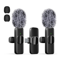 Microphone Lavalier sans Fil Professionnel USB Type-C pour iPhone iPad, Micro Condensateur Figure-8 48KHz/16bit pour Enregistrement YouTube