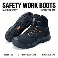 Sepatu Pelindung Kerja Anti Statis Anti Benturan dan Anti Tusuk Sepatu Bot Pria Outdoor Sepatu Pelindung Pabrik Berujung Baja