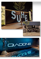 Enseigne LED circulaire personnalisée SPSIGN, lettres en relief, enseigne commerciale intérieure personnalisée, programmable RGB, changement de couleur, étanche en extérieur