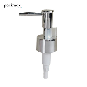 28-tooth electroplated long nozzle snap-on press pump head — for hand soap, shower gel & shampoo, hotel use - Product Image 1