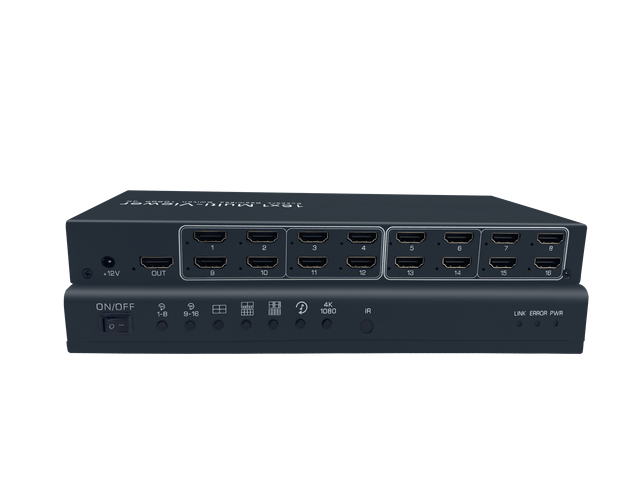 4k60hz 16 in 1 Out Multi-viewer Point to Point  Professional Audio Video Wall Controller for LED Display  HDMI Matrix Switcher