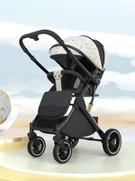 Poussette de luxe pour bébé Poussette Buggy pour enfants Roues pliables en mousse EVA Poussettes pour bébé à deux voies