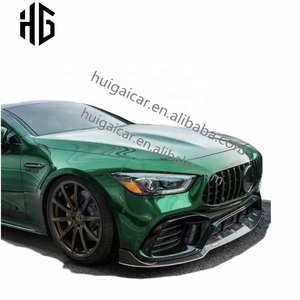 Kit de corps de lèvre avant en Fiber de carbone de Style soutiens-gorge pour <span class=keywords><strong>MB</strong></span> <span class=keywords><strong>AMG</strong></span> GT63 mise à niveau vers B style aileron arrière ailes diffuseur pièces automobiles - Product Image 4
