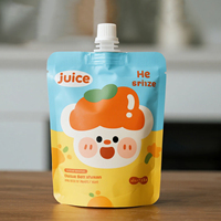 Pochette souple en plastique avec bec verseur, imprimée avec logo personnalisé, de qualité alimentaire, pour l'emballage de jus et aliments pour bébés