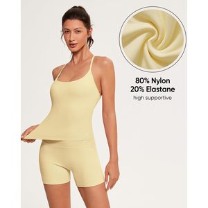 Conjunto Deportivo de 2 Piezas para Mujer, Top Deportivo con Espalda Descubierta y Pantalones Cortos con Bolsillos, Ropa de Yoga de Secado Rápido, Spandex y Poliéster - Product Image 5