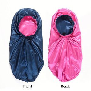 Custom Silk <b>Extra</b> <b>Large</b> Long Satin Bonnet for Curly Hair Stay on All Night With Tie Band Loop Button Promotion Gift - Product Image 2
