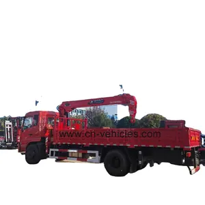 CLW Truck Hydraulik 8 10 12 14 Tonnen mobiler Teleskop ausleger kran auf LKW zum Verkauf montiert