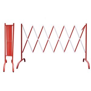 扩展路障金属交通安全门可伸缩可扩展临时不锈钢屏障折叠围栏 - Product Image 1
