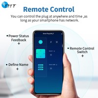 Remote Control Suara Bahasa Prancis Soket PC Pintar Colokan Cerdas USB-C PD30W 230V 16A Rumah Pintar Pengatur Waktu Pemantauan Daya