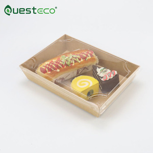 Salad box Takeaway Sushi To Go Box Swiss Roll <b>Cake</b> <b>Carrier</b> Disposable Sushi Box - Product Image 5