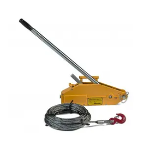 China wire rope hoist lever operated winch adjustable handle galvanized steel wire rope hand hoist